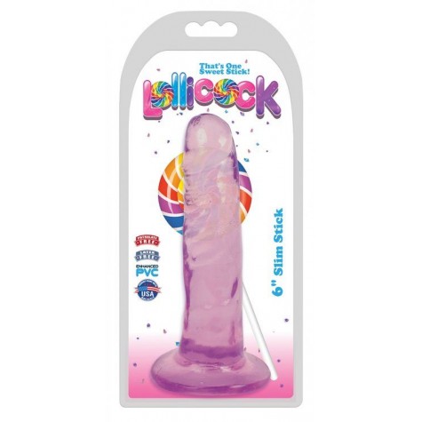 Фиолетовый фаллоимитатор Slim Stick Dildo - 15,2 см.