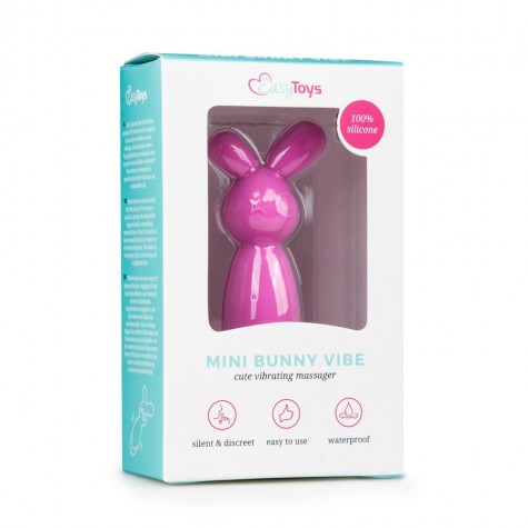 Розовый мини-вибратор Mini Bunny Vibe - 8 см.